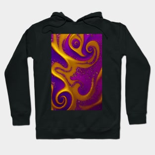 Purple & Gold Liquid Glitter 04 Hoodie